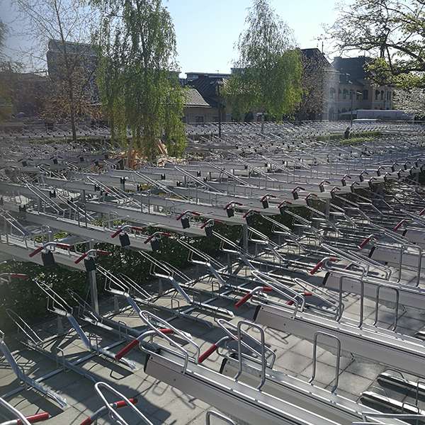 Etagecykelparkering på internationalt niveau