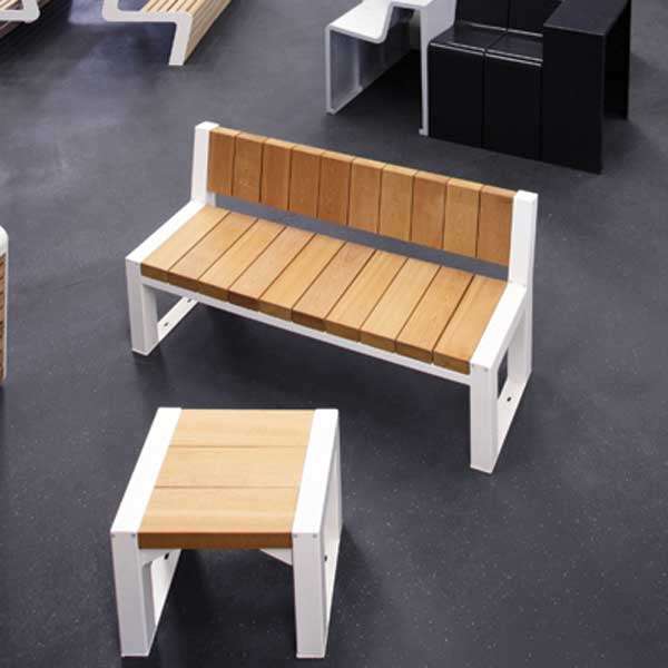 Gademøbler | Bænke | FalcoBloc bænk med vertikale planker | image #6 |  