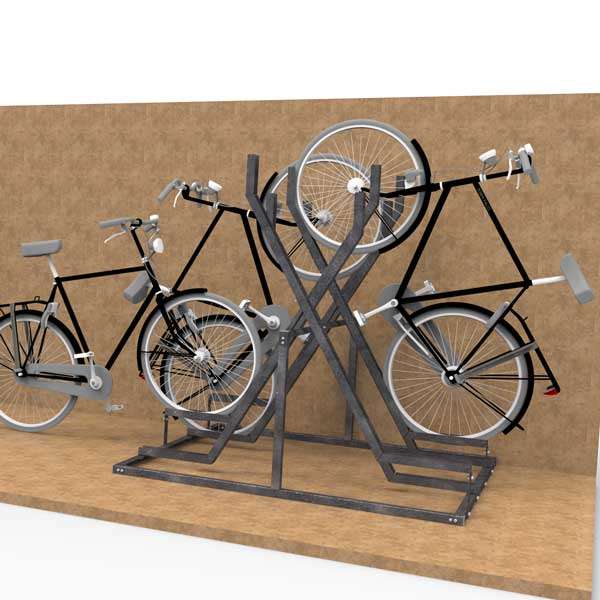Cykelparkering til ethvert behov | Pladsbesparende cykelparkering | FalcoVert semi-vertikal cykelparkering | image #9 |  