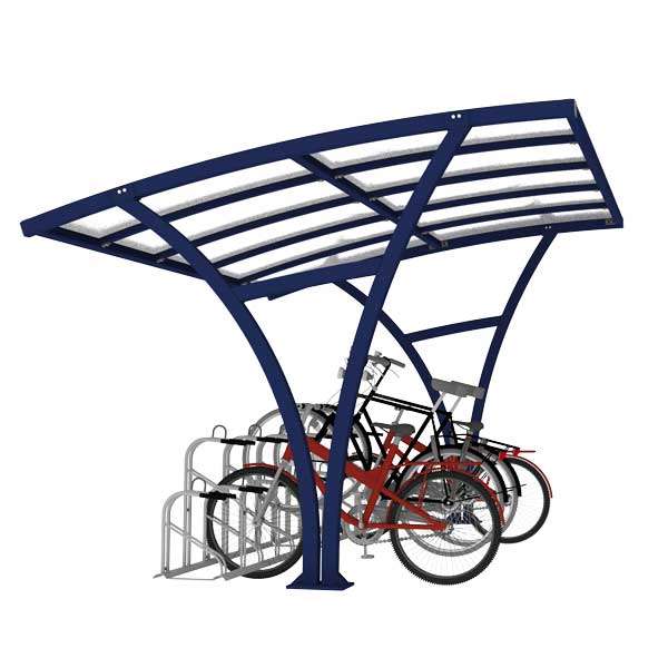 Overdækninger og skure | Cykeloverdækninger | FalcoRail Low enkeltsidet cykeloverdækning | image #1 |  