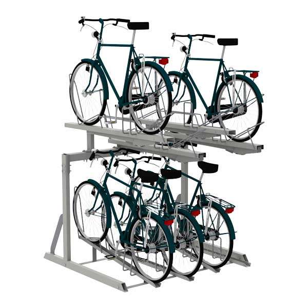 Cykelparkering til ethvert behov | Pladsbesparende cykelparkering | FalcoLevel Eco - Cykelstativ i 2 etager | image #1 |  