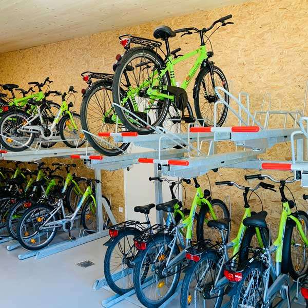 Cykelparkering til ethvert behov | Pladsbesparende cykelparkering | FalcoLevel Eco - Cykelstativ i 2 etager | image #5 |  