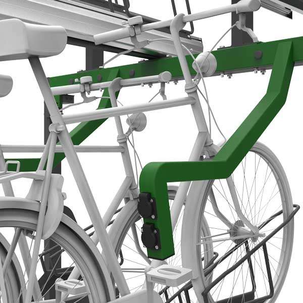 Cykelparkering til ethvert behov | Ladestationer til elcykler | FalcoLevel Eco cykelstativ i 2 etager med ladestander til el-cykel Cykelparkering til ethvert behov | Ladestationer til elcykler | FalcoLevel Eco cykelstativ i 2 etager med ladestander til el-cykel | image #4 |