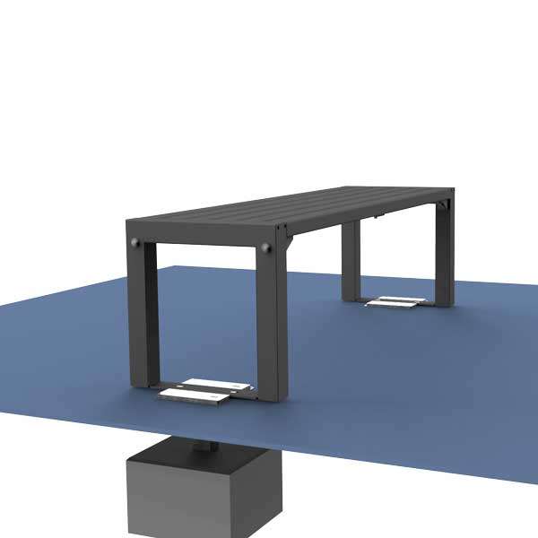 Gademøbler | Bænke | FalcoAcero stålbænk uden ryg | image #7 |  