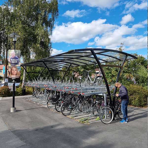 Cykelparkering til ethvert behov | Pladsbesparende cykelparkering | FalcoLevel Eco - Cykelstativ i 2 etager | image #4 |  