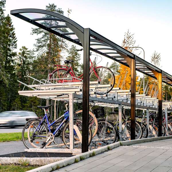 Cykelparkering til ethvert behov | Pladsbesparende cykelparkering | FalcoLevel Eco - Cykelstativ i 2 etager | image #3 |  