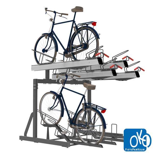 FalcoLevel-Premium+-cykelparkering-i-2-etager