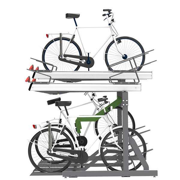 Cykelparkering til ethvert behov | Ladestationer til elcykler | FalcoLevel Premium+ etagecykelparkering med ladestationer til elcykler | image #3 |  