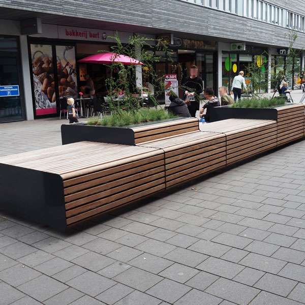 Gademøbler | Plantekummer | FalcoLinea XXL modul bænk | image #6 |  