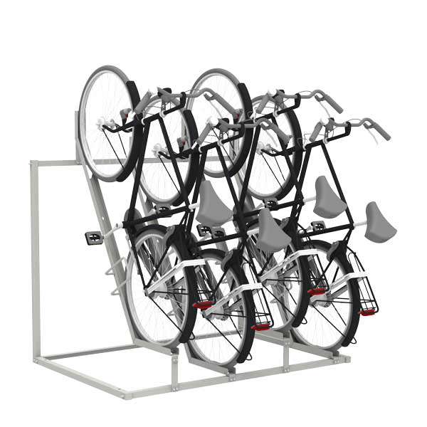 Cykelparkering til ethvert behov | Pladsbesparende cykelparkering | FalcoVert semi-vertikal cykelparkering | image #1 |  