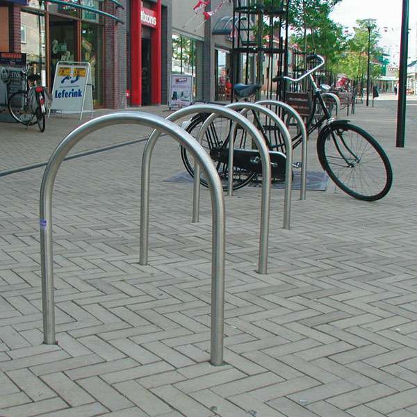 fietsparkeren RVS fietsaanleunbeugel, halfrond
