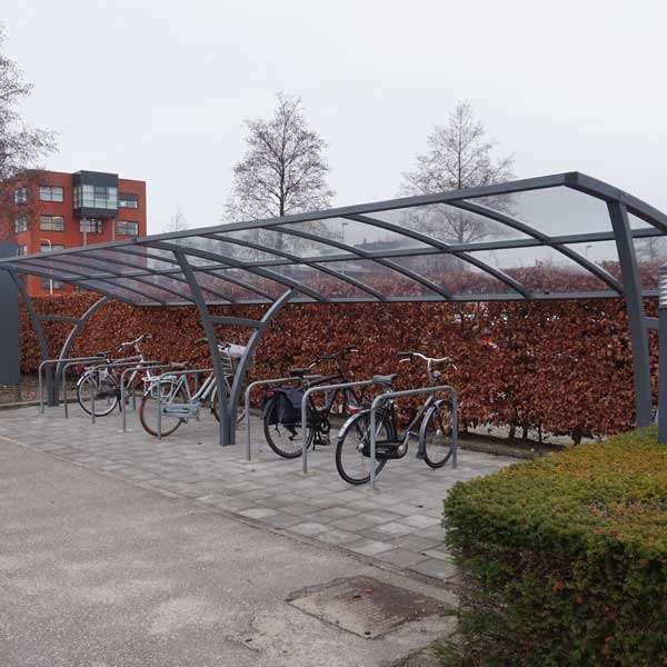 Overdækket cykelparkering til Alprokon