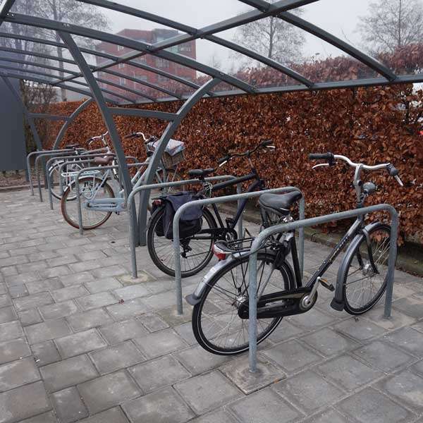 Overdækket cykelparkering til Alprokon