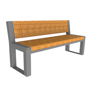 Gademøbler | Bænke | FalcoBloc bænk med vertikale planker | image #1|