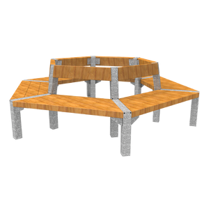 Gademøbler | Bænke | FalcoBloc sekskantet bænk | image #1|