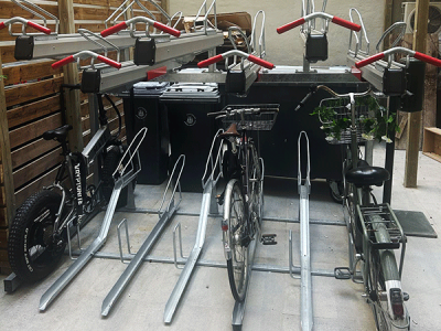 Cykelparkering med FalcoLevel Premium+