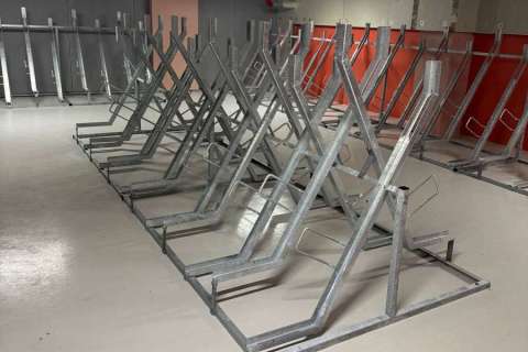 Cykelparkering med høj kapacitet på Havneholmen