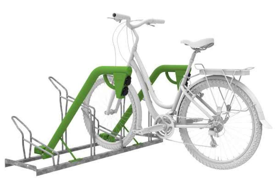 FalcoSound cykelstativ med ladestationer til elcykler