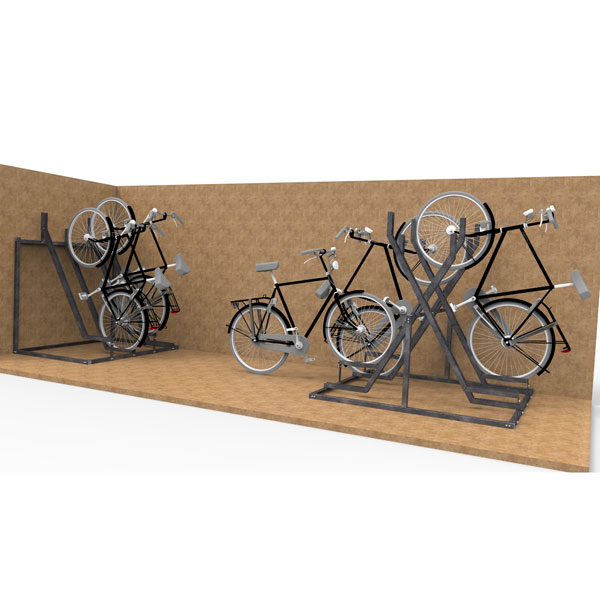 Hvor stort skal manøvrearealet bag cykelparkeringen være?