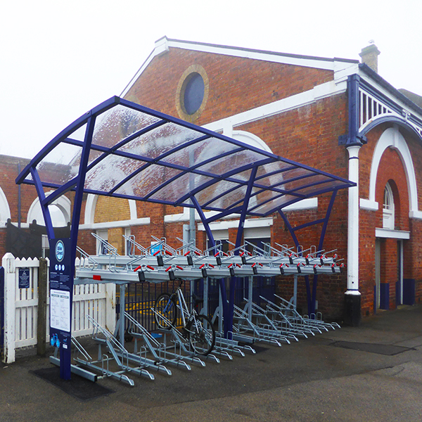 Etagecykelparkering på internationalt niveau