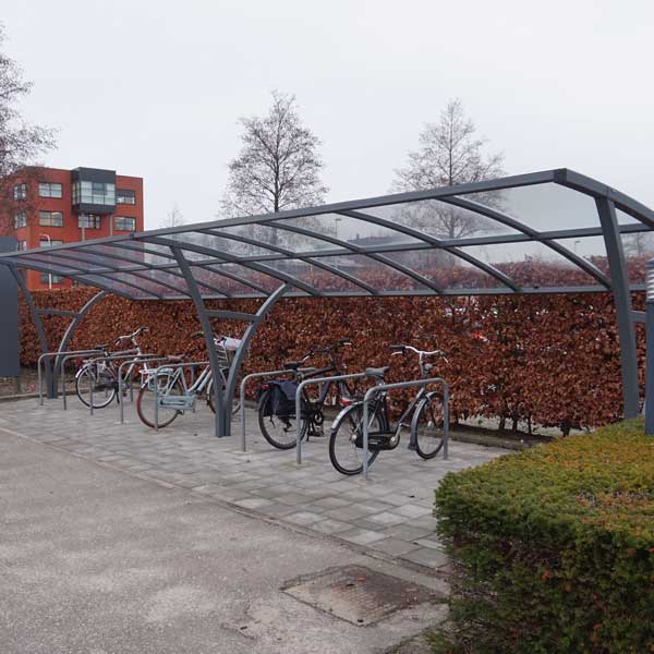 Overdækket cykelparkering til Alprokon