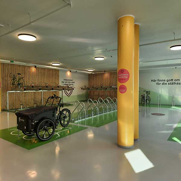Moderne cykelparkering i Gøteborg – nudge cyklister med innovative løsninger