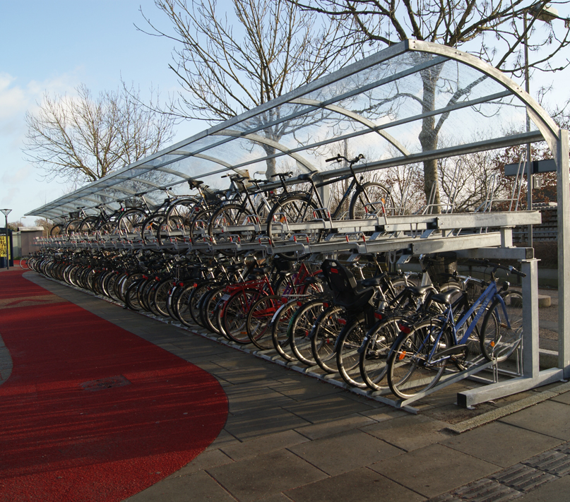 Etageparkering på Bjerringbro station