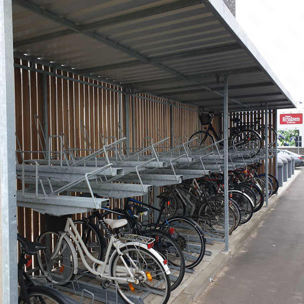 Cykelparkering ved havnefronten i Nørresundby