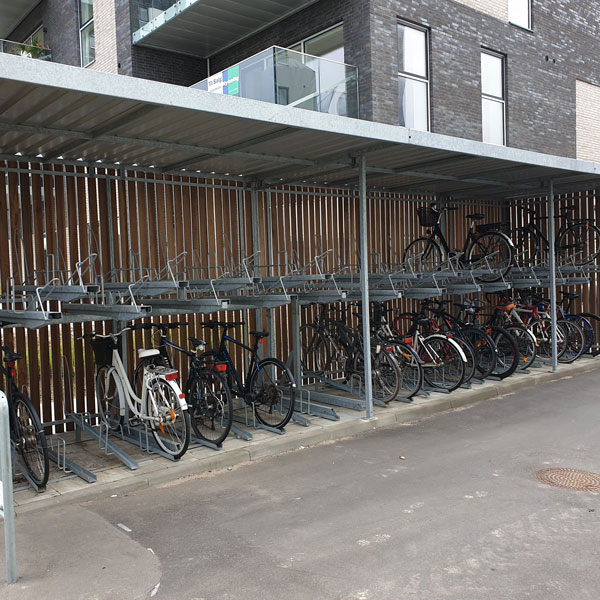 Cykelparkering ved havnefronten i Nørresundby