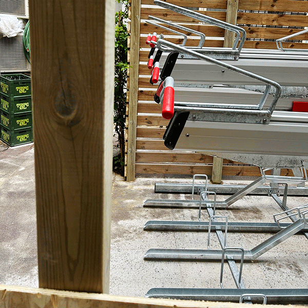 Cykelparkering med FalcoLevel Premium+