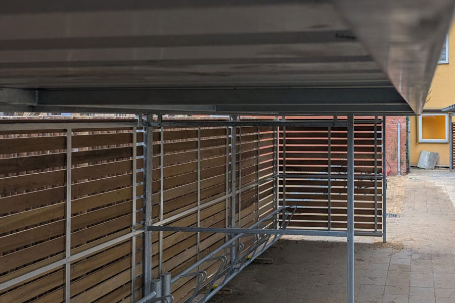 Cykelparkering med overdækning til Heerup Skole i Vanløse