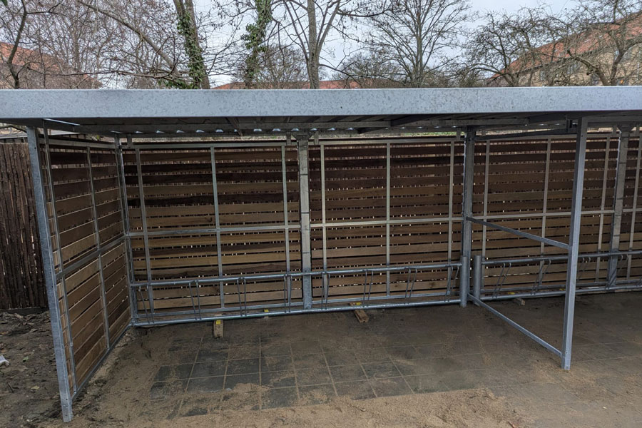 Cykelparkering med overdækning til Heerup Skole i Vanløse