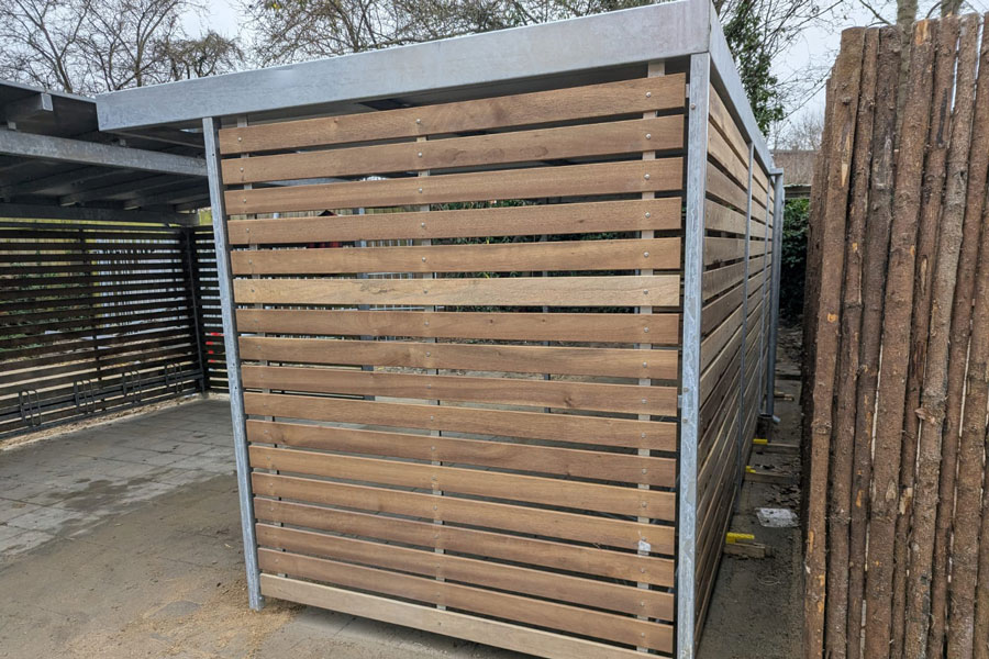 Cykelparkering med overdækning til Heerup Skole i Vanløse