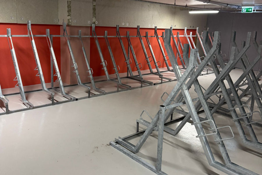 Cykelparkering med høj kapacitet på Havneholmen