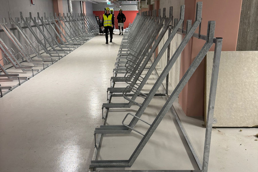 Cykelparkering med høj kapacitet på Havneholmen