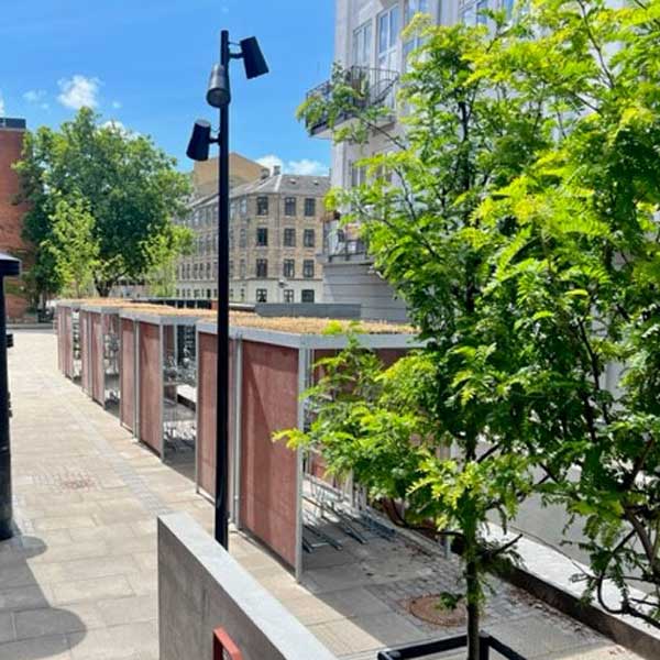 Effektiv og pladsbesparende cykelparkering hos NØAS, Amager