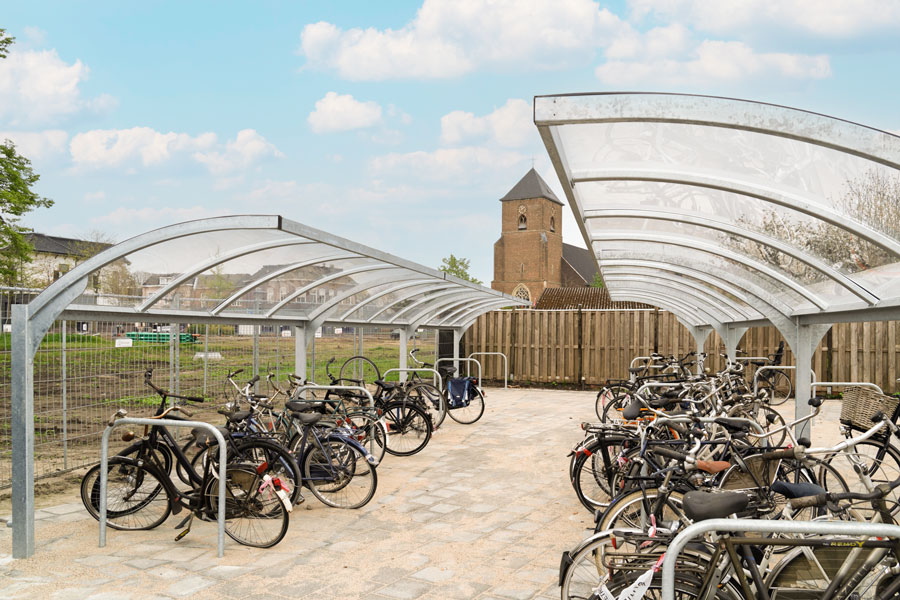 Fremtidssikret cykelparkering ved et regionalt busknudepunkt