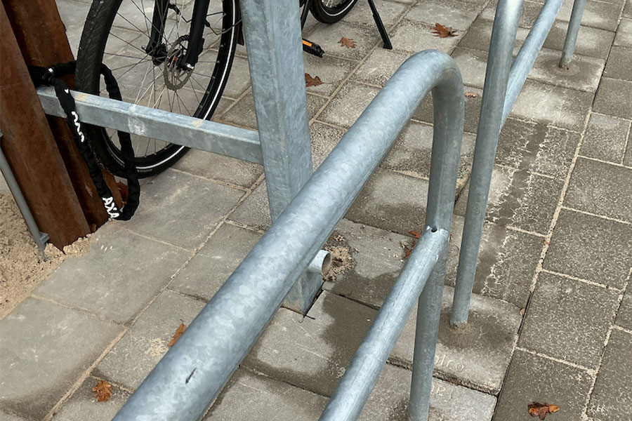 Udvidet cykelparkering hos kunde