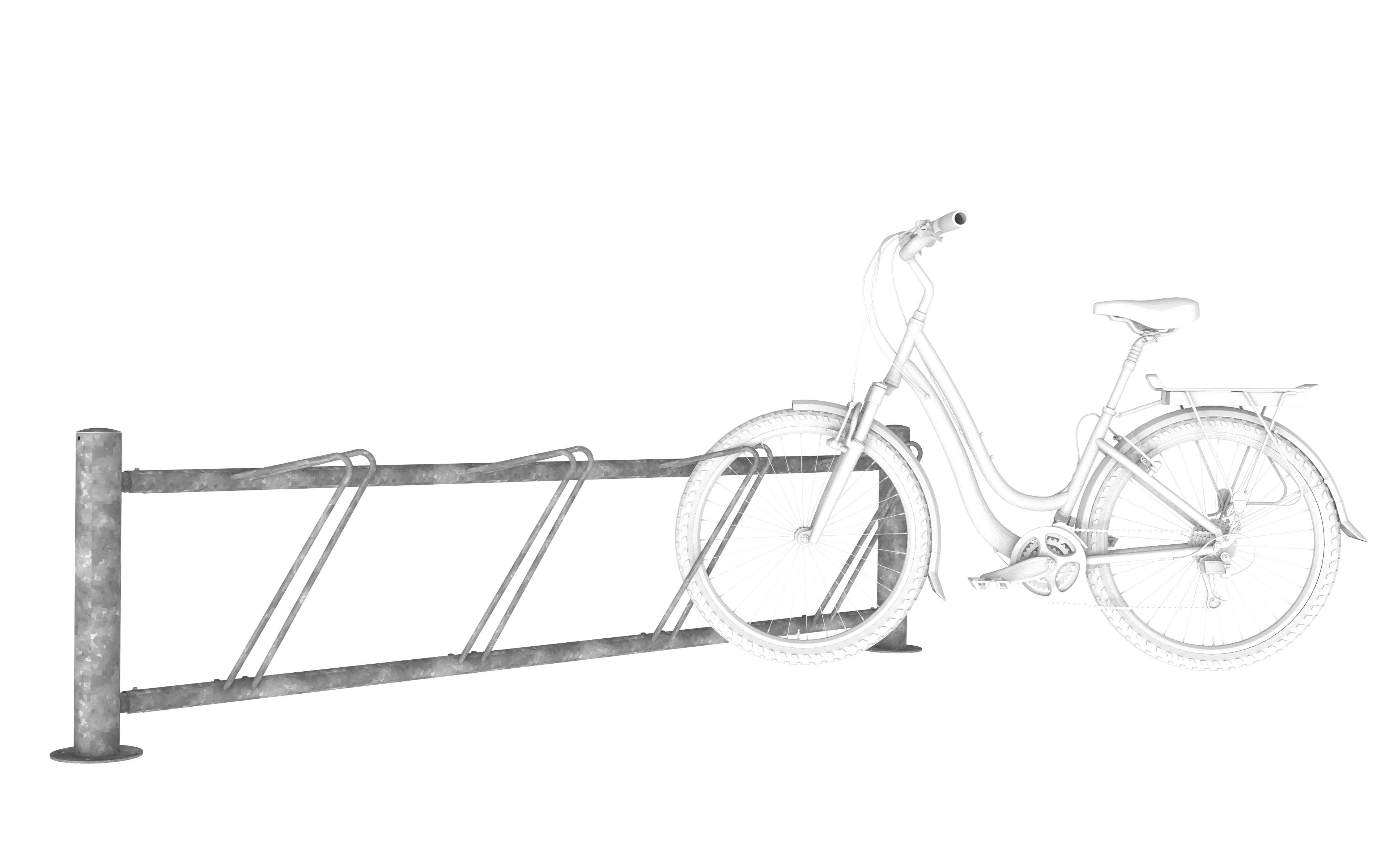 Falco-DK - enkeltsidet cykelstativ, skråparkering