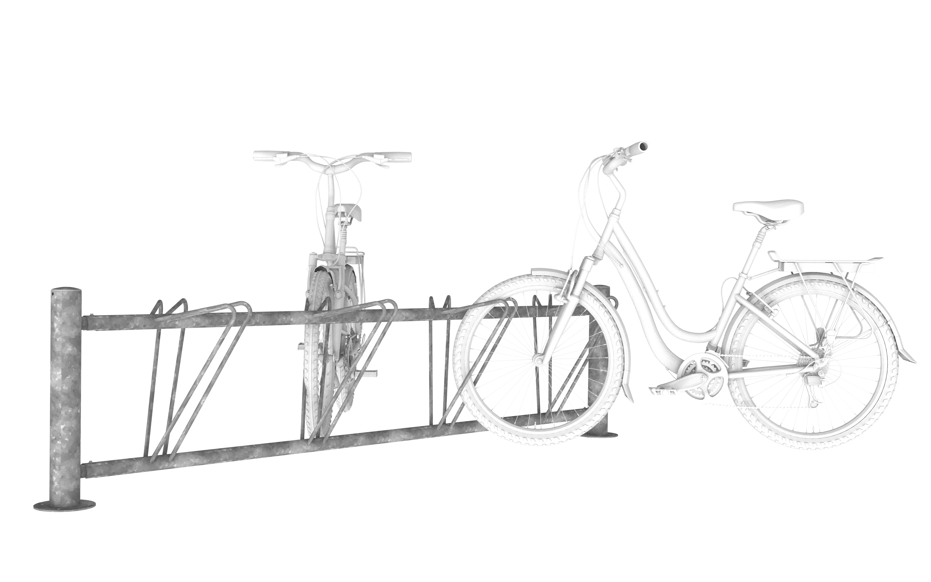 Falco-DK dobbeltsidet cykelstativ, skråparkering