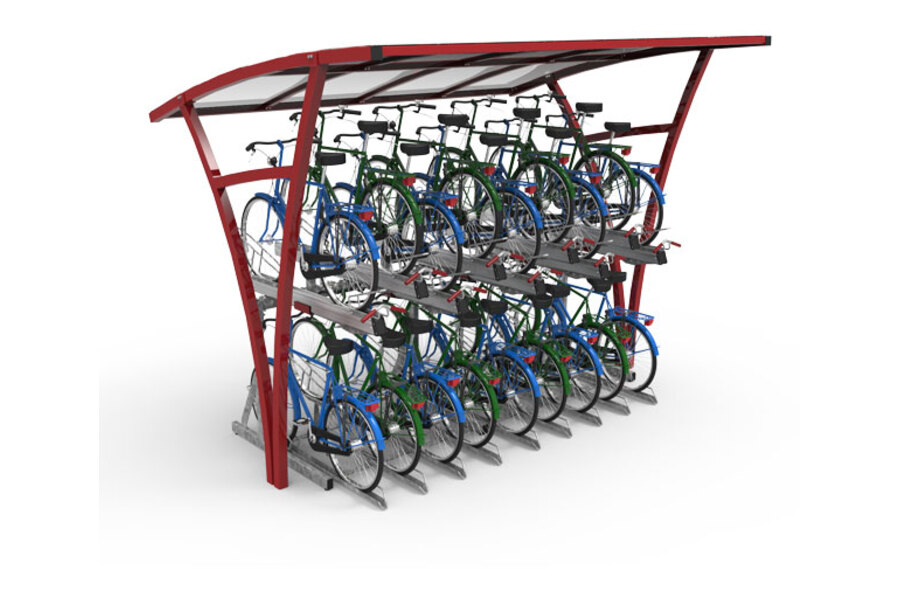 Etagecykeloverdækning enkeltsidet FalcoRail