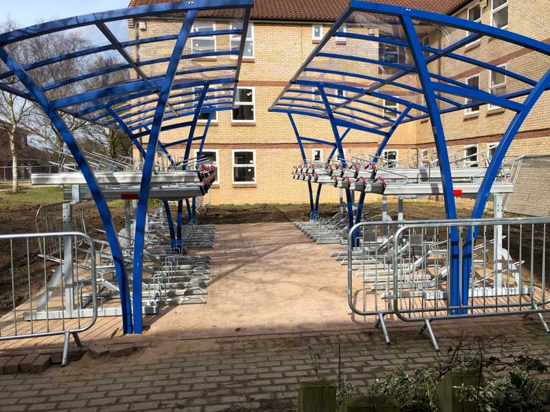 Etagecykeloverdækning enkeltsidet FalcoRail