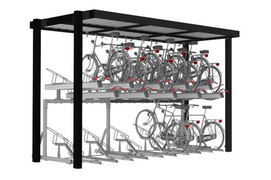 FalcoSpan cykeloverdækning til etagecykelparkering