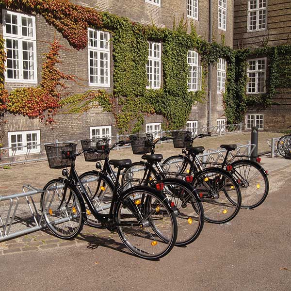 FalcoDK — brugervenlig cykelparkering med magnetlygte-venligt design (600 mm CTC)