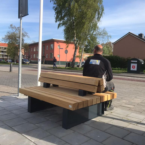 FalcoGlory dobbeltsidet bænk med ryglæn