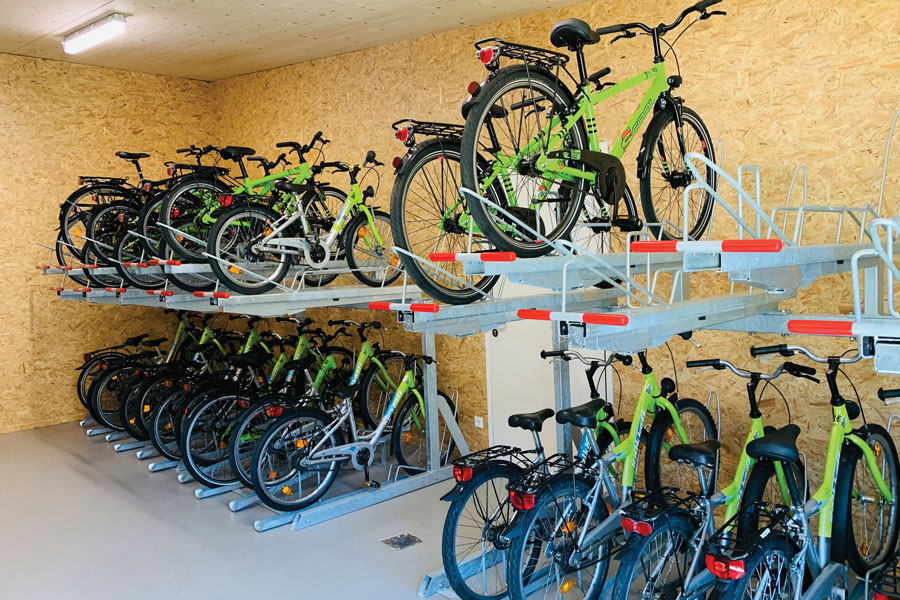 FalcoLevel, cykelparkering i 2 etager