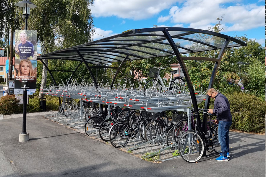 FalcoLevel, cykelparkering i 2 etager