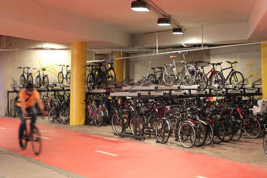 FalcoLevel, cykelparkering i 2 etager
