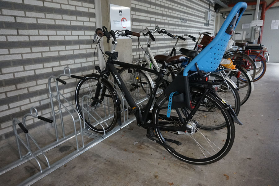 Falco-ideal 2.0 — DGNB cykelparkering med CTC 400 mm og højdeforskydning