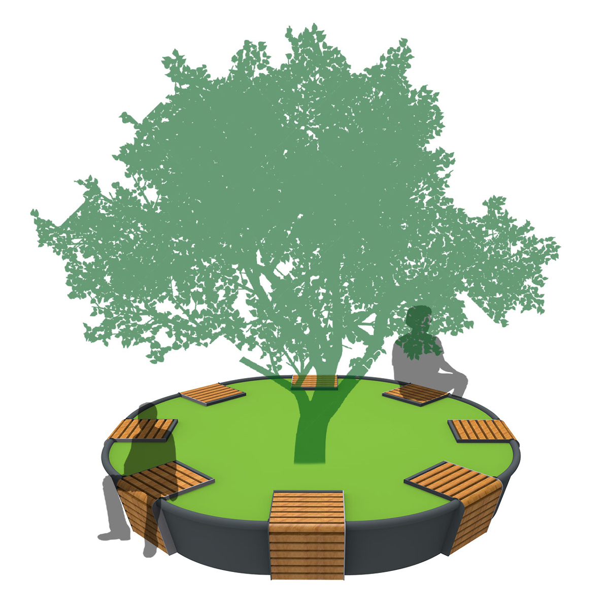 zitelementen Falcoflora gazonranden plantenbak boombank zitbanken straatmeubilair